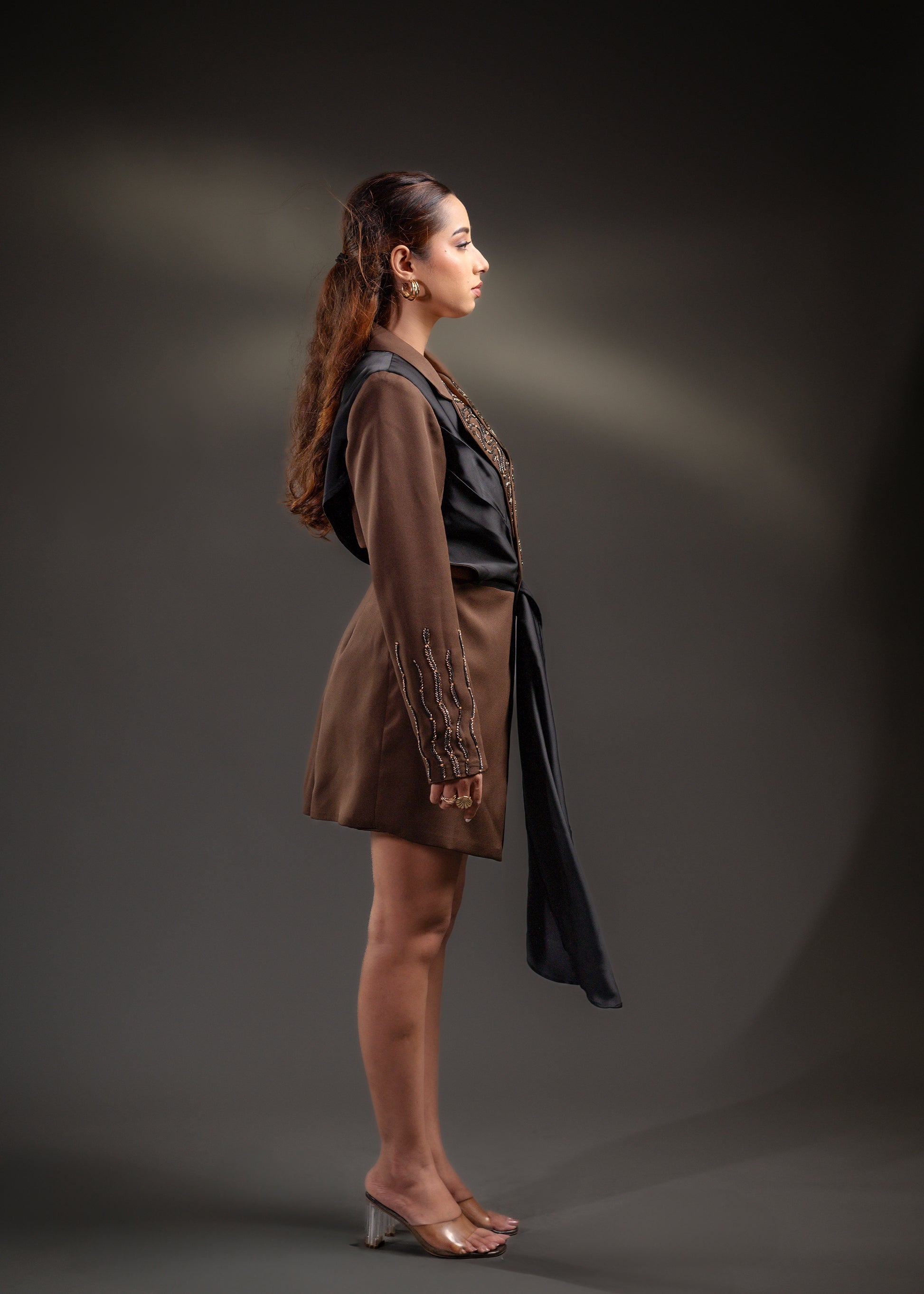 Noir Élan Blazer Dress Set