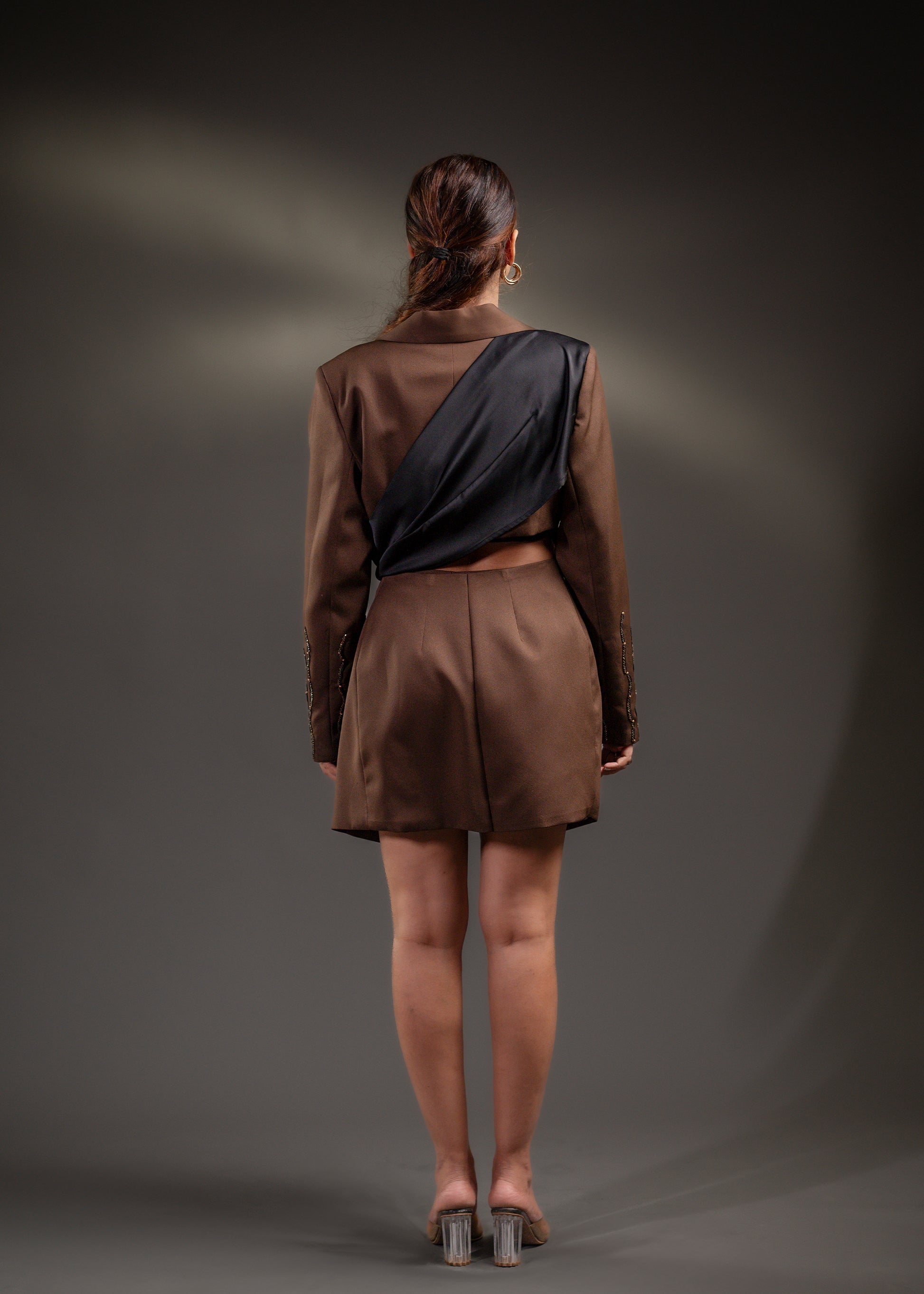 Noir Élan Blazer Dress Set