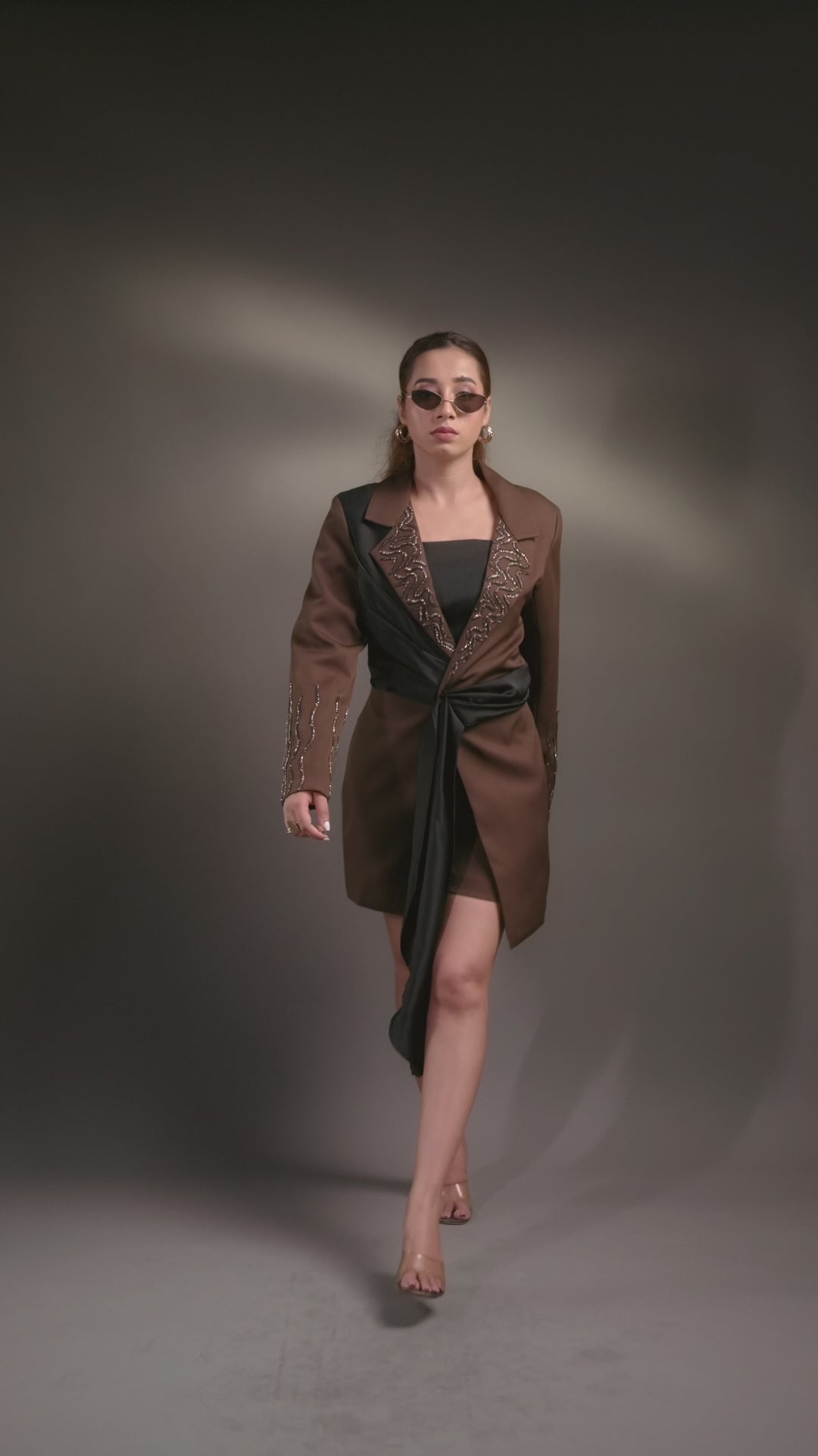 Noir Élan Blazer Dress Set