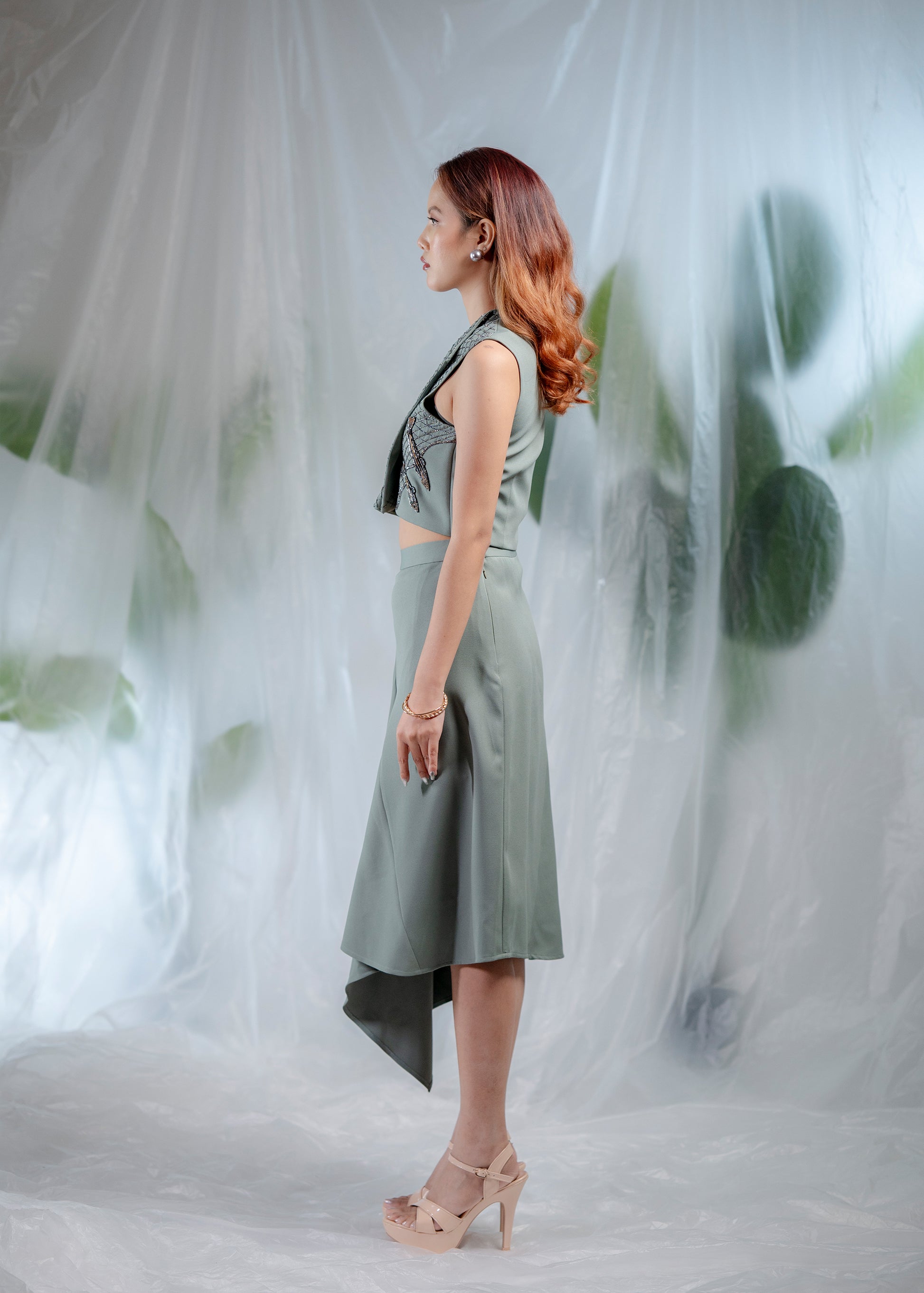 Sea Mist Embellished Co-ord set