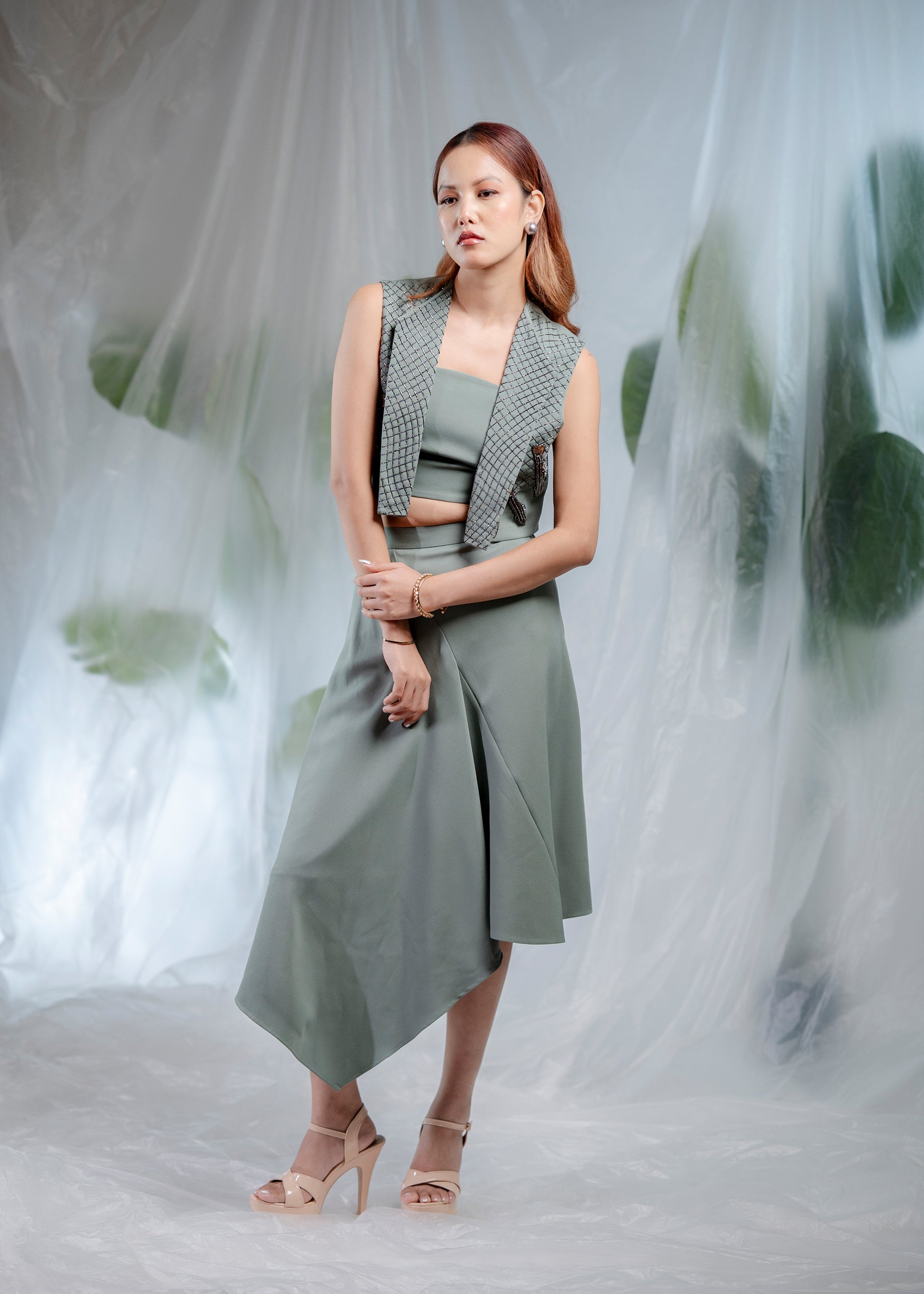 Sea Mist Embellished Co-ord set
