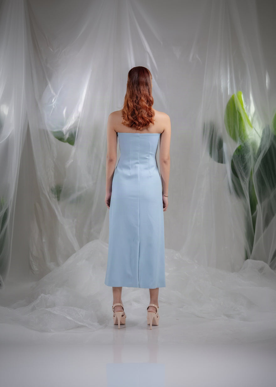 Sunlit Bloom Strapless Dress