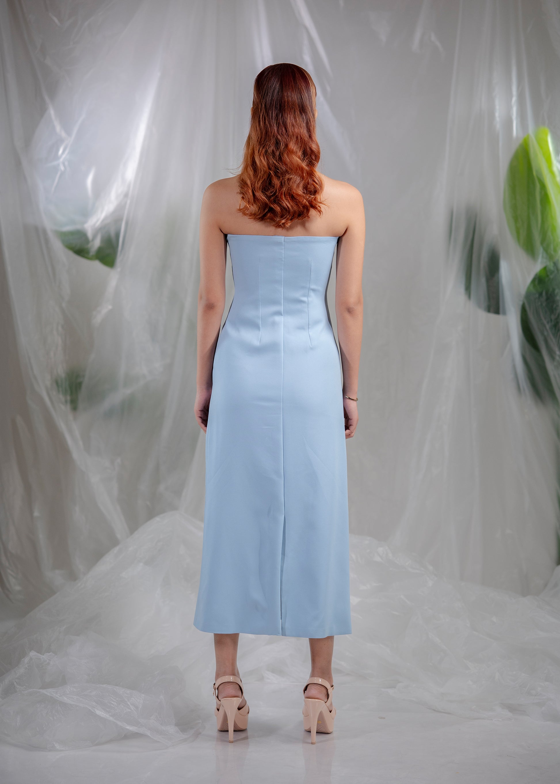 Sunlit Bloom Strapless Dress