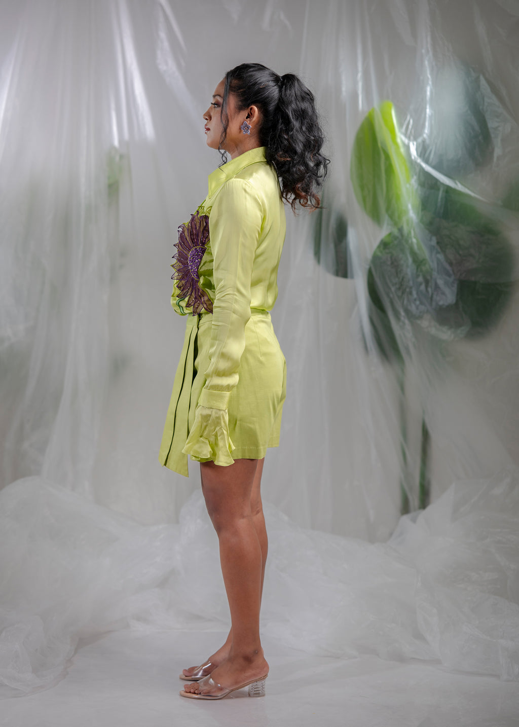 Lime Bloom Co-ord Set