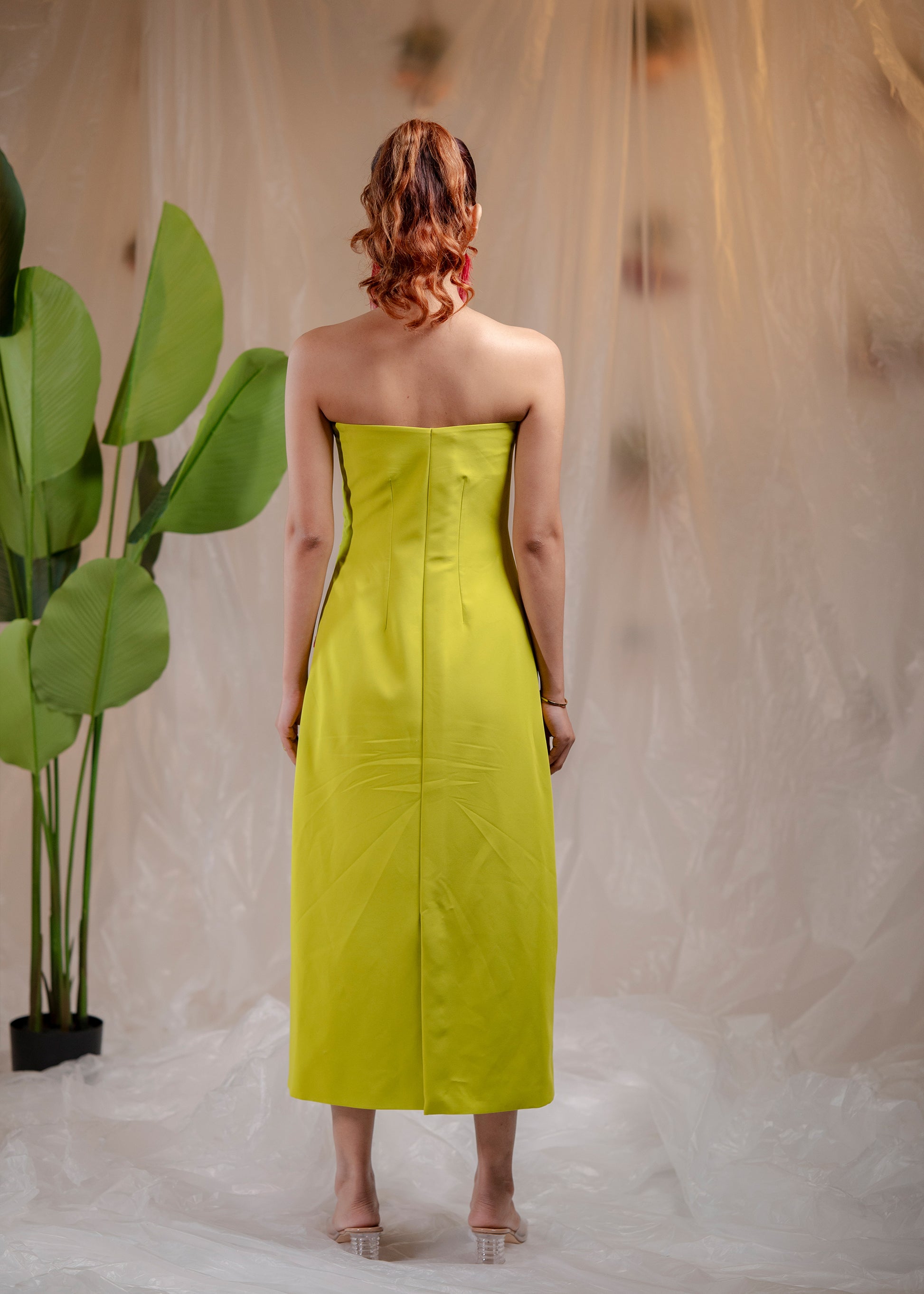 Tropical Bloom Strapless Dress