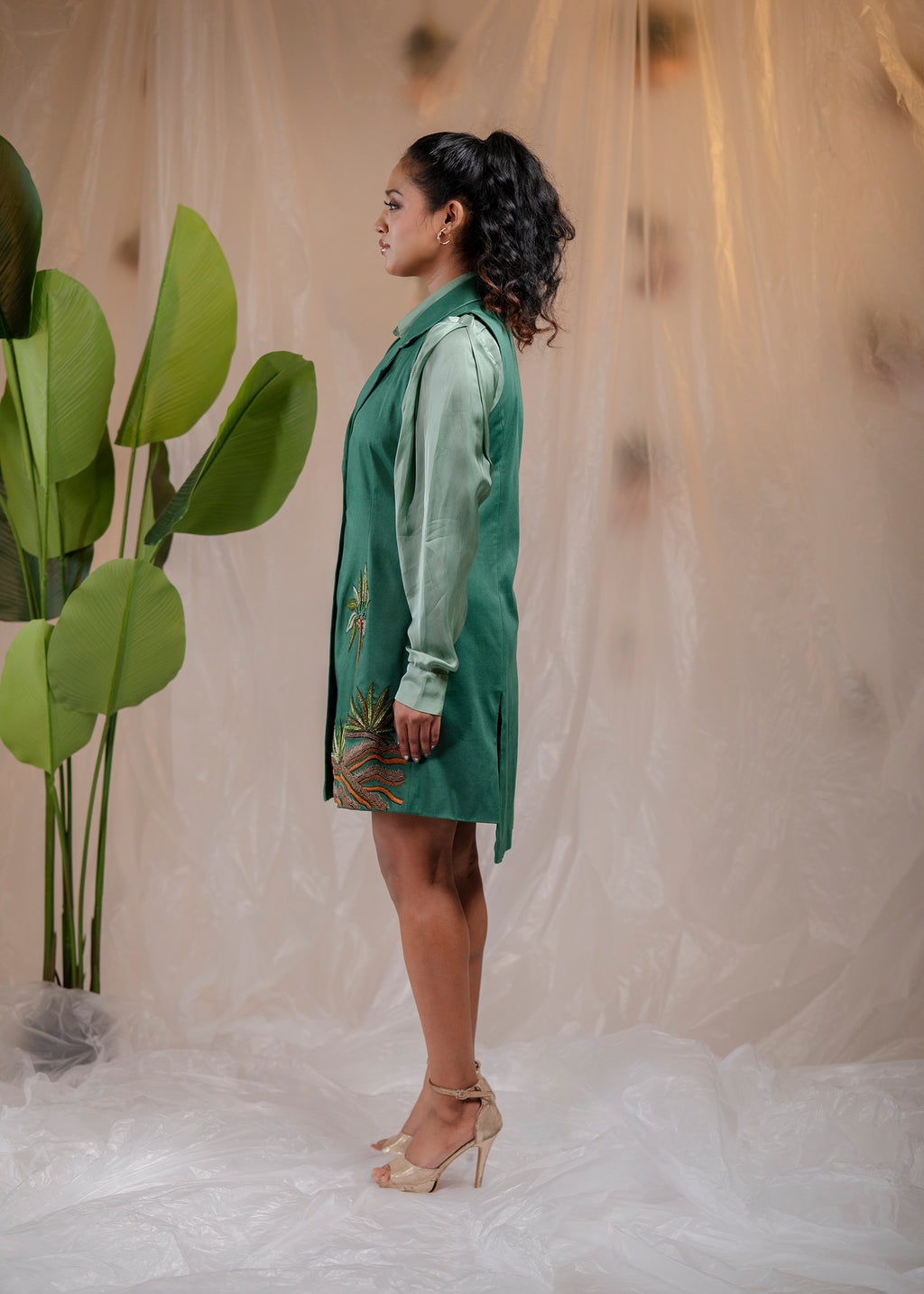Noire Tropica Midi Dress