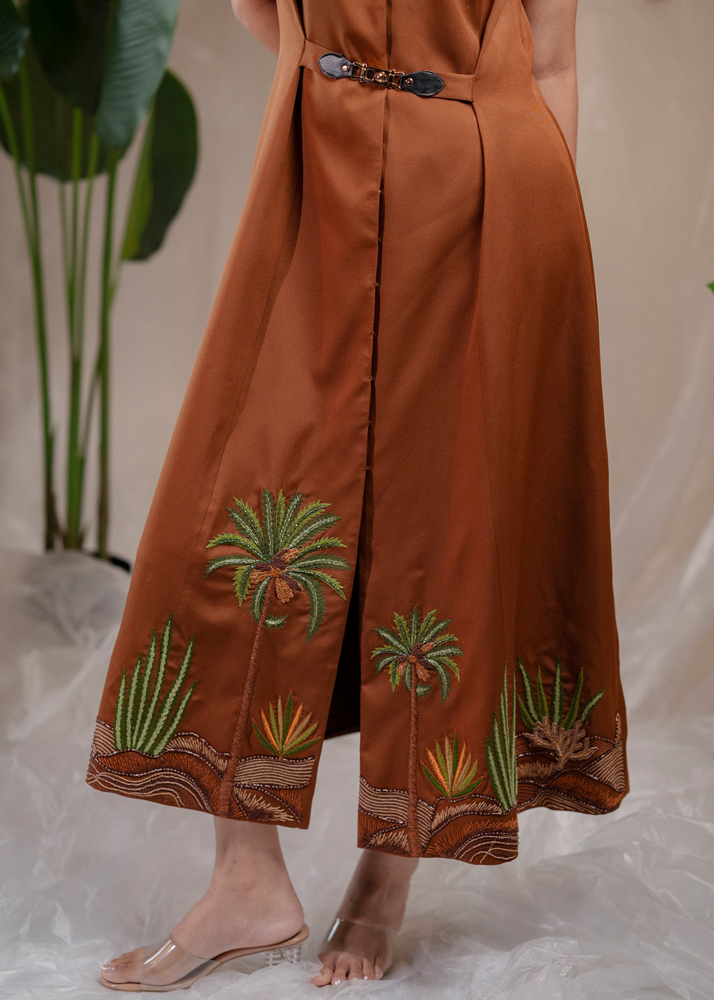 The Terracotta Palm Dress