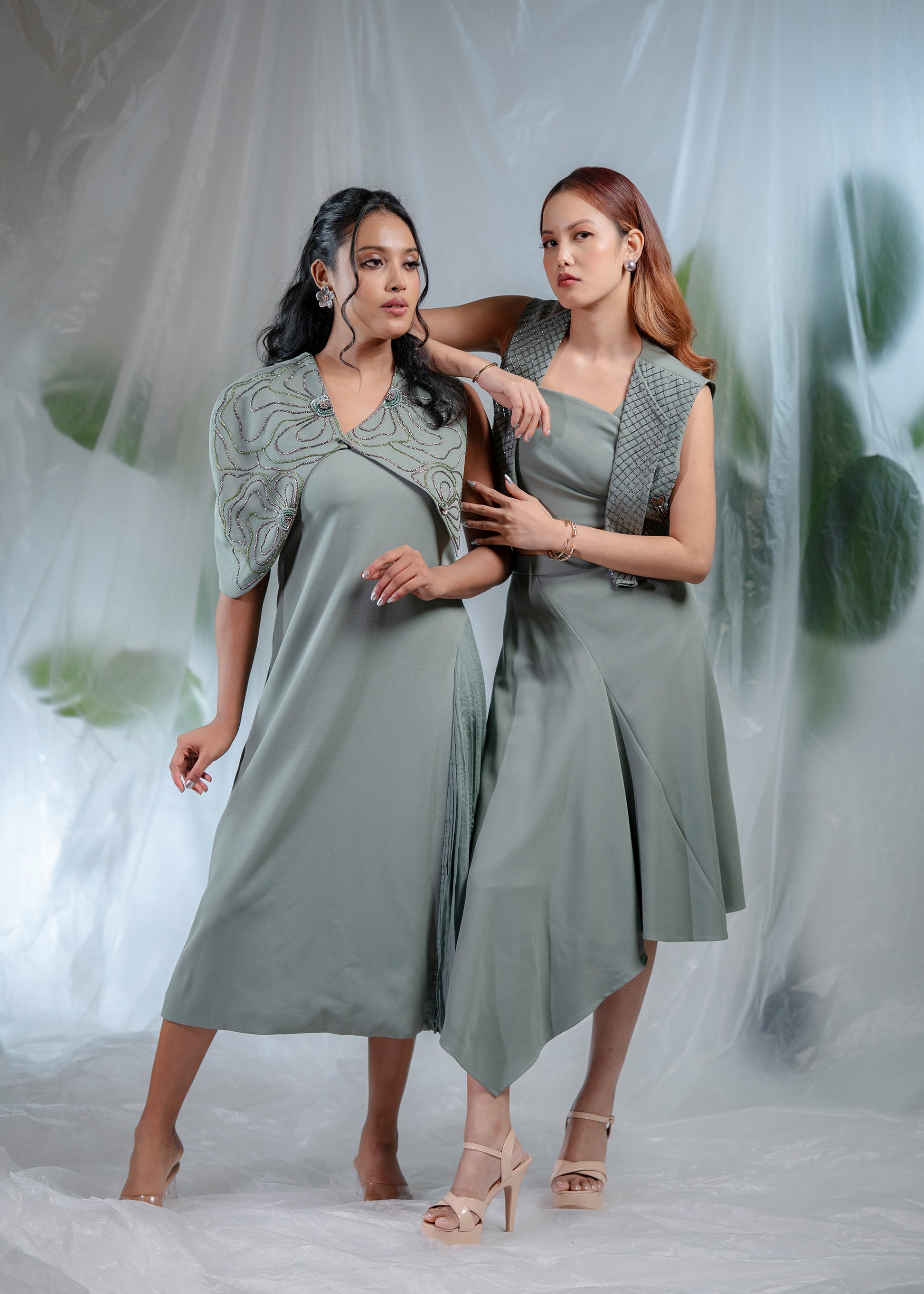 Sea Mist Embellished Co-ord set