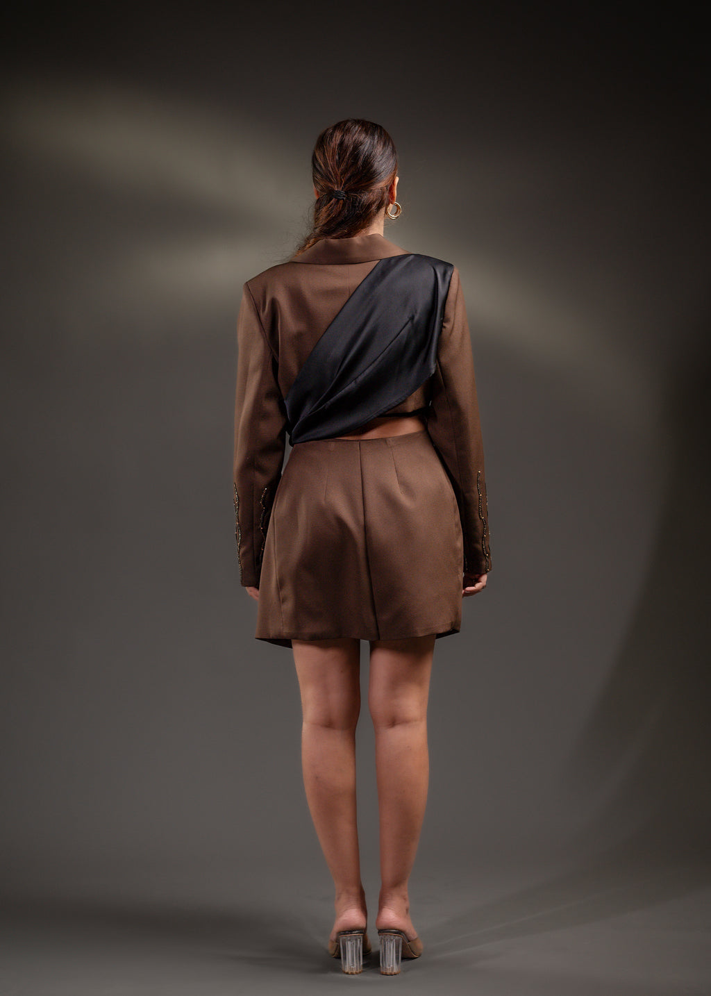 Noir Élan Blazer Dress  Set